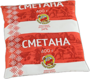 Сметана 24 % в пакете